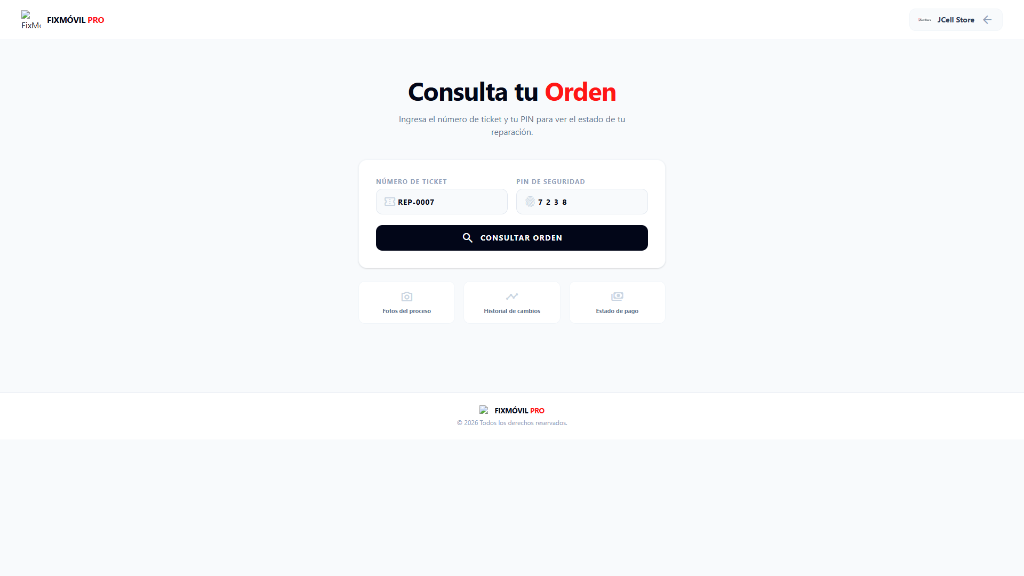 Portal de Seguimiento Público con PIN para Clientes